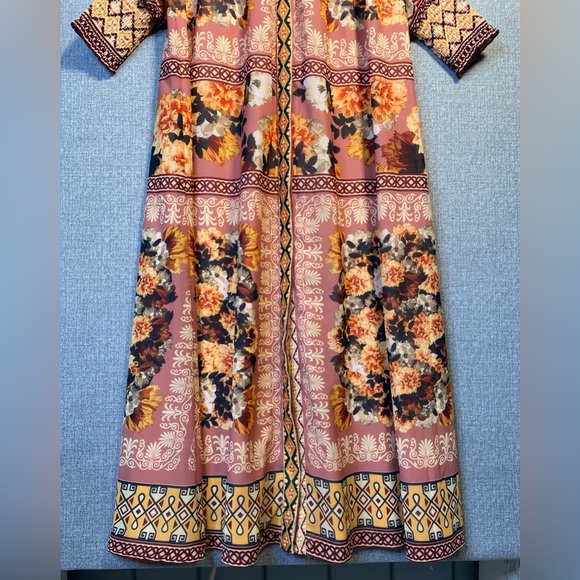 Anthropologie Vineet Bahl Embroidered Maxi Dress Size XSP - Picture 4 of 12